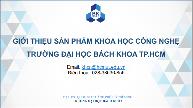 danh muc san pham chuyen giao cong nghe truong dai hoc bach khoa dai hoc quoc gia tphcm
